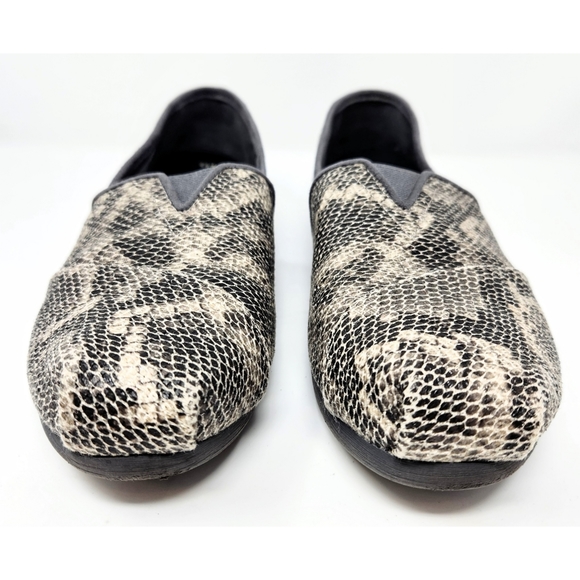 Toms faux snakeskin print Flats Loafers women's size 9.5 - Picture 3 of 7
